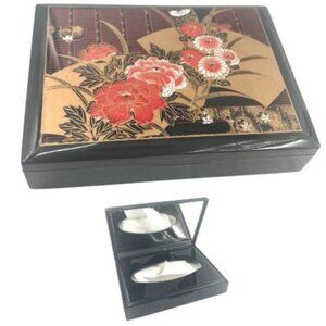 Oriental Style Tissue Box with Mirror Purse Size